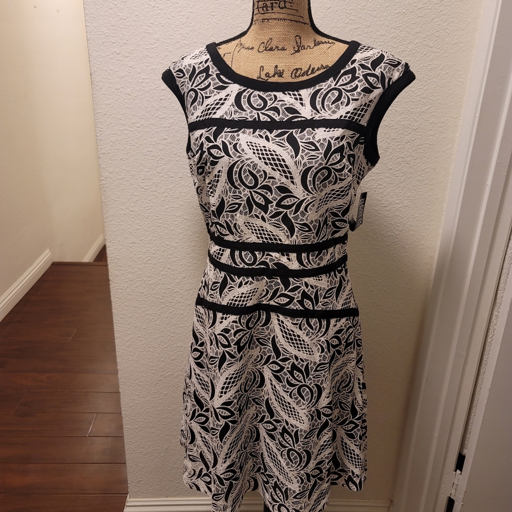 Lace Black A-Line Dress